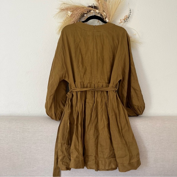 Banana Republic Linen Balloon Sleeve Button Frony Mini Dress - Picture 7 of 10